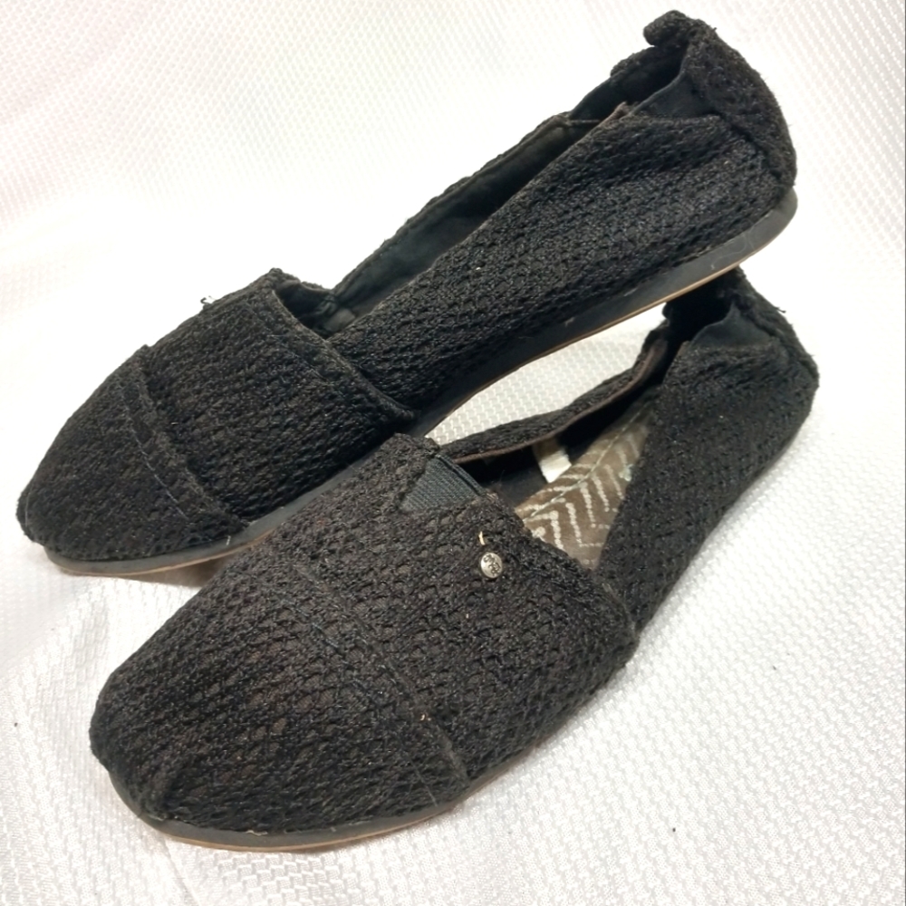 Women's Size 9 Mad Paw Black Knit Ballet Flats Good Used Condition